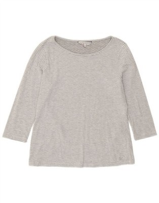 Crew Clothing Damen Top 3/4-Arm UK 16 Large grau gestreift Polyester BE06