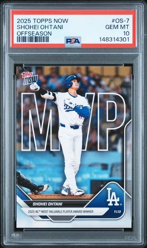 2025 Topps Now Offseason #OS-7 Shohei Ohtani PSA 10 NL MVP