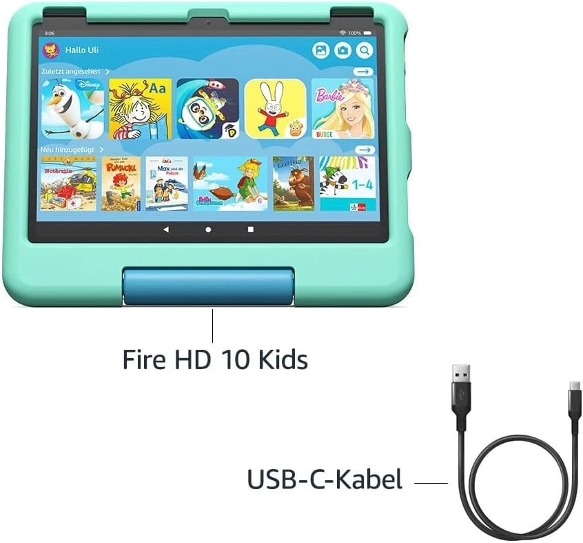 Amazon Fire HD 10 Kids-Tablet (2023) 32 GB grün für Kinder ab dem Vorschulalter - Bild 3 von 4