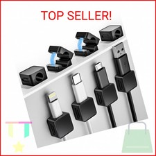 8 Pack Magnetic Cord Organizer Holder, Adjustable Cable Clips, Strong Adhesive D