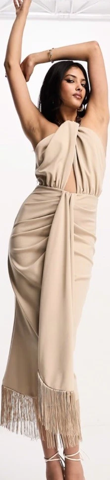 knee length dresses for ladies Rent Asos Design Off Shoulder Corset Midi Dress In Olive