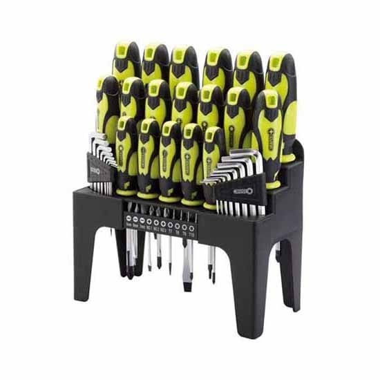 Draper 78619 44 Piece Green Screwdriver Hex Key and Bit Set