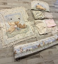 Vintage Disney Classic WINNIE THE POOH Crib Bedding 7pc Quilt Set