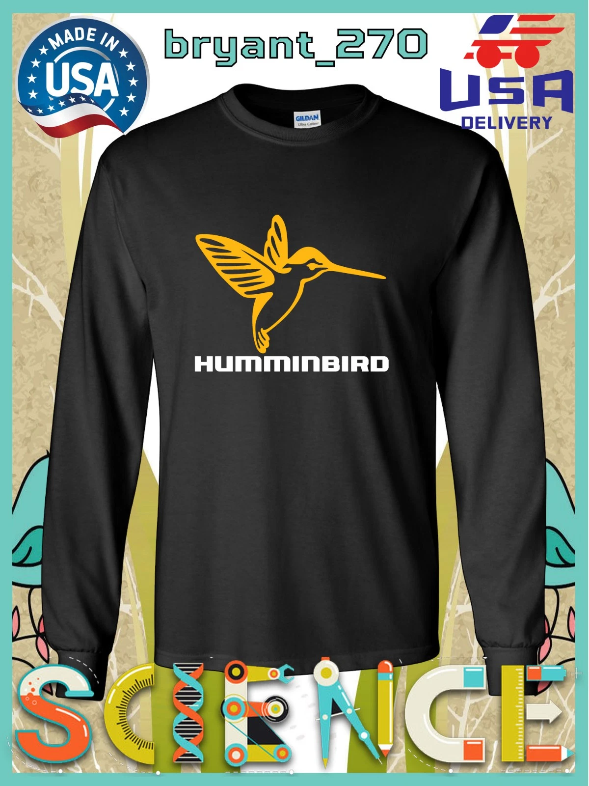 Humminbird Fishing Electronics Logo Men's Long Sleeve T-Shirts American T-Shirt
Opens in a new windo