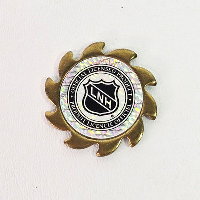 LNH Official Licensed Product Logo Brass Spinner Pog Slammer