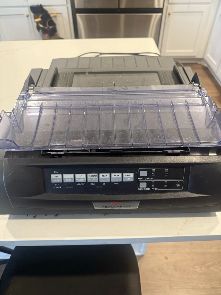 OKI Microline 420 D22900A Dot Matrix Printer With Network Card - Image 3 of 4