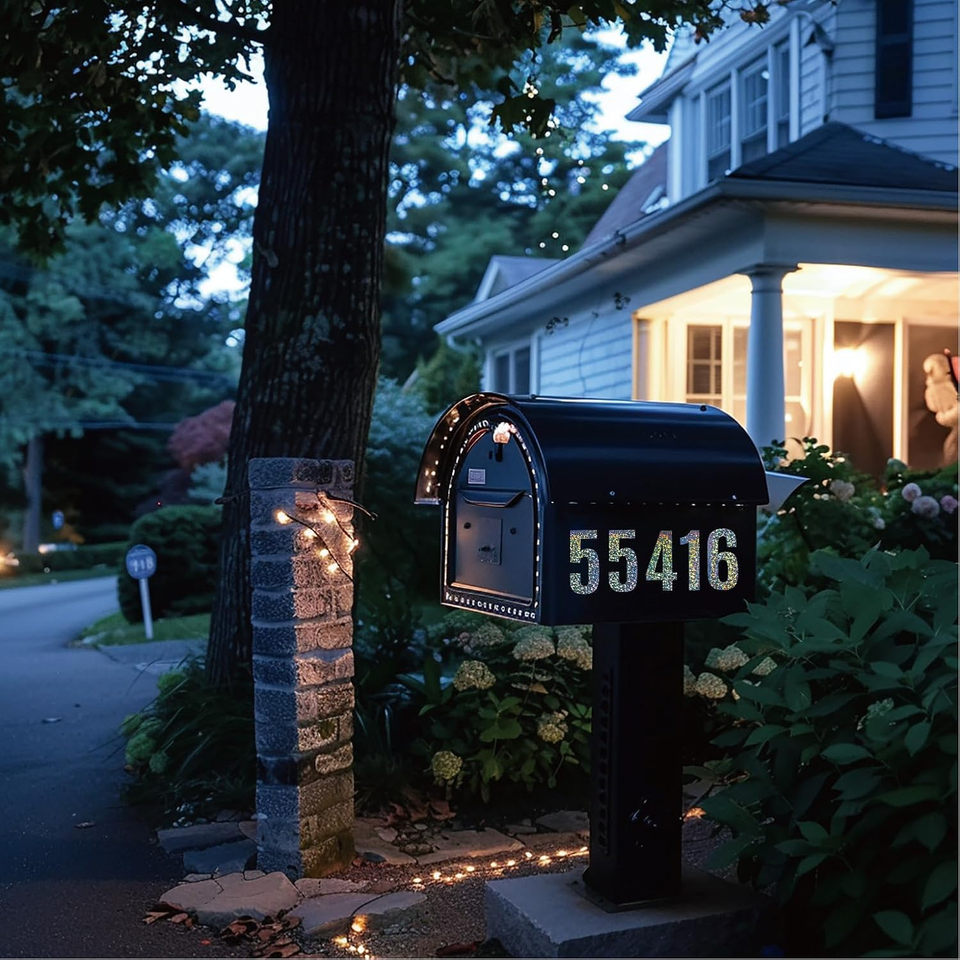 3 Inch Reflective Number Stickers 0-9 – 8 Sheets Waterproof Vinyl Self ...