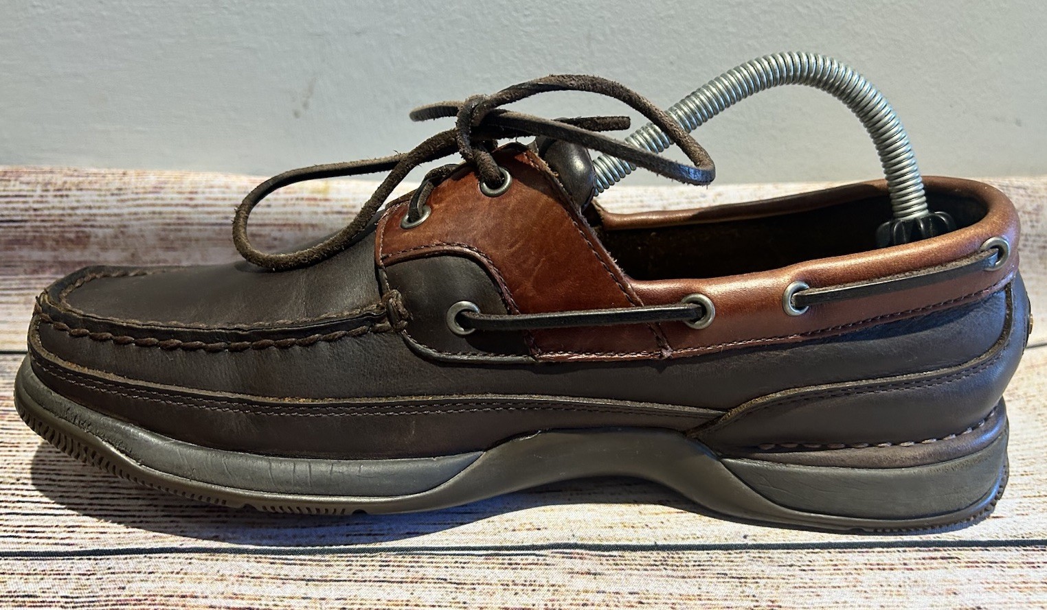 SAOLA Scarpe da barca Rockport da uomo a ponte UK 8 5 M in pelle marrone AMP2254E suola comoda