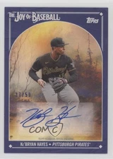 2023 X Bob Ross The Joy of Baseball Prussian Blue Canvas /50 Ke'Bryan Hayes Auto