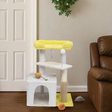 27.5in Cat Tree Multi-level Cat Tower Padded Top Bed for Kittens and Indoor Cats