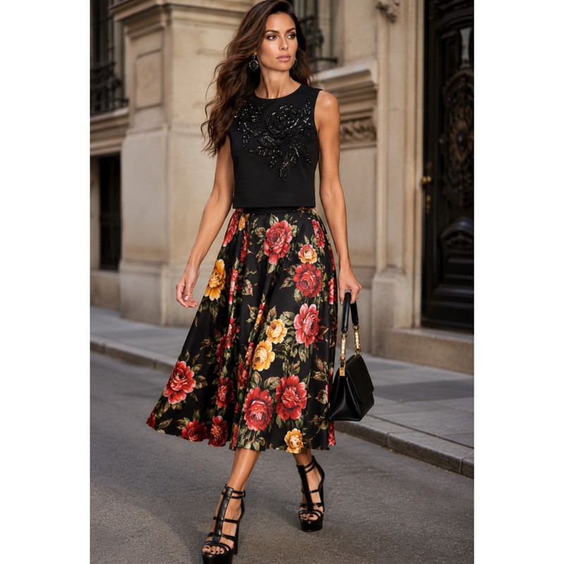 Alice + Olivia Amal Embellished Satin top Black Size XS/S NEW