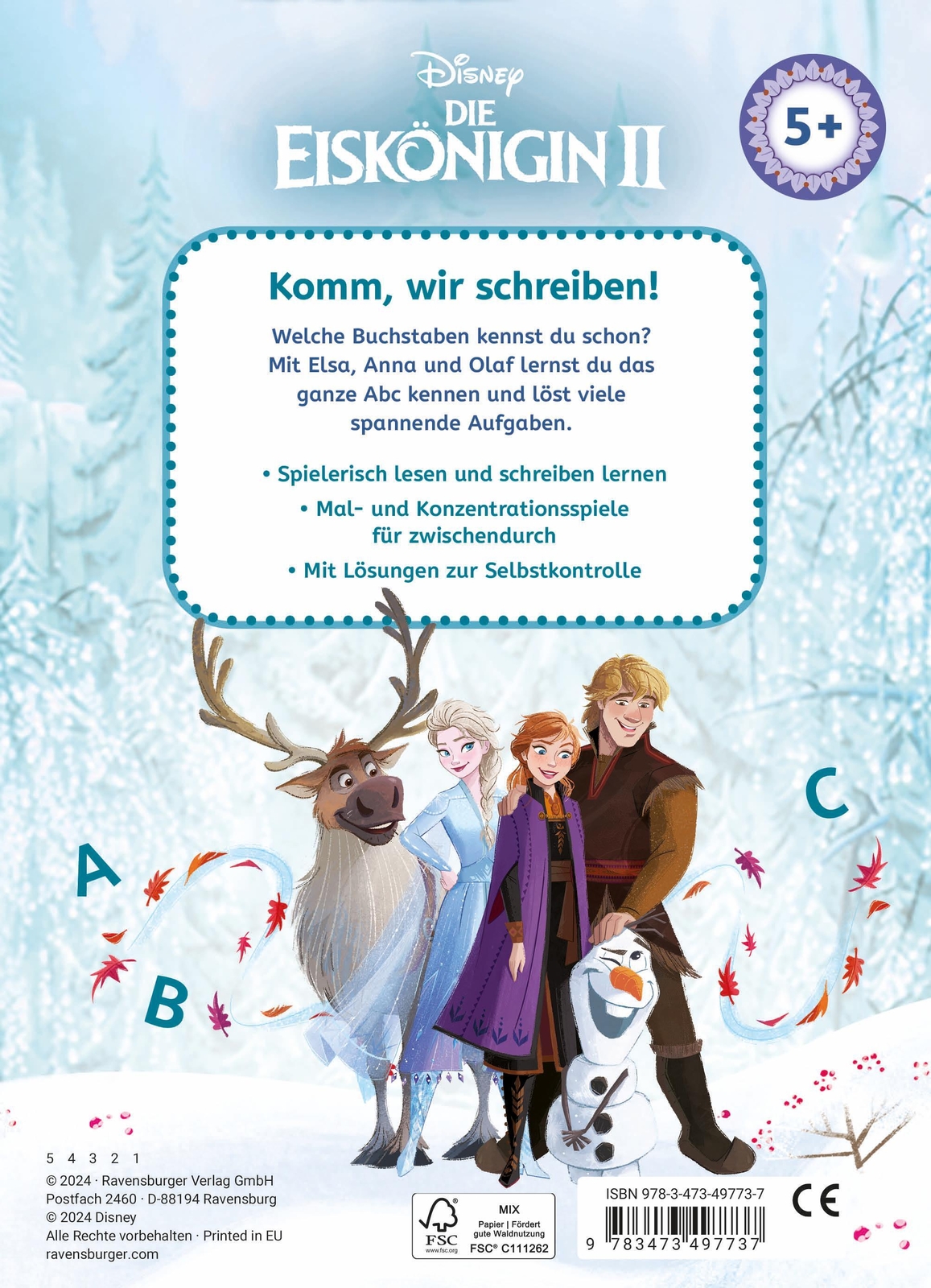 Thumbnail - Disney Die Eiskönigin 2 Mein Vorschulblock Lesen Und Schreiben -...