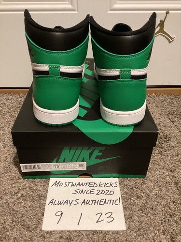 DS 2023 Nike Air Jordan Retro 1 OG High Lucky Green Men’s Sz 12 - Picture 7 of 10
