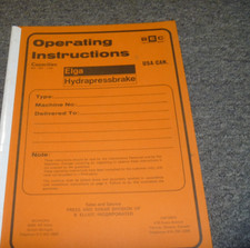 Elga Models 80.10 110.10 110.12 Shear Owner Operator Instruction Manual xz