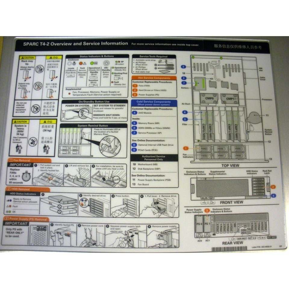 Sun T4-2 2X 2.85Ghz 8 Core 128GB RAM 2X 600GB Server - Image 3 of 4