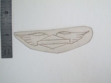 vtg 1960s Tattoo Flash acetate stencil Diamond Shield and Wings HAR2