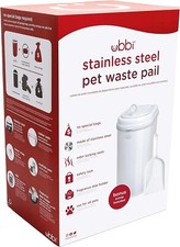 Ubbi Pet Waste Pail - Cat Litter Disposal System - Odor Locking - White - New
