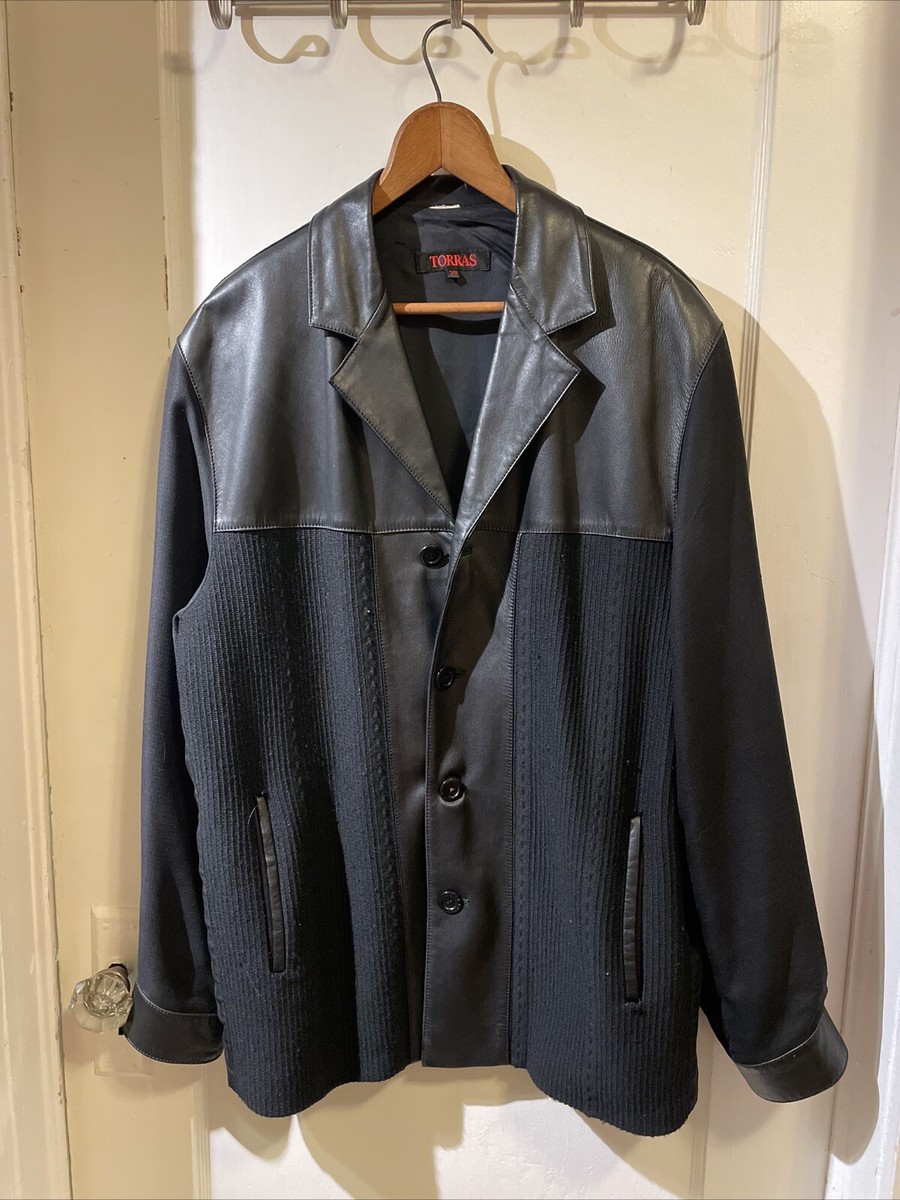 ◯TORRAS 80s ヴィンテージ　レザージャケット Torras Men's Vintage Black Leather Wool Silk Jacket Size 38 | eBay