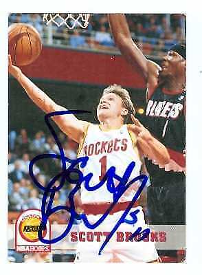Scott Brooks autographed Basketball Card (Houston Rockets) 1993 Hoops #76