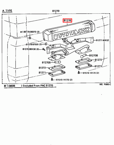 Genuine LandCruiser LJ71 LJ70 KZJ77 KZJ73 Number License Plate Light Lamp Cover - Picture 9 of 13