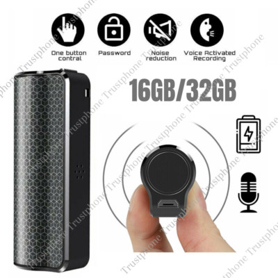16GB 32GB Spy Magnetic Recording Device Voice Activated Mini Audio Recorder MP3