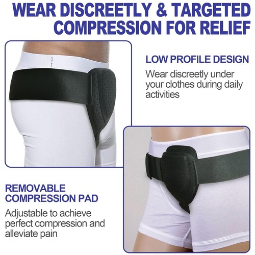 Medical Inguinal Groin Hernia Support Belt for Men Truss Brace Wraps Pain Relief - Picture 6 of 13