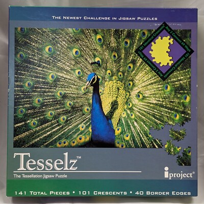 Tesselz Puzzle Pfau Designs in der Natur Halbmond Serie Tesselation