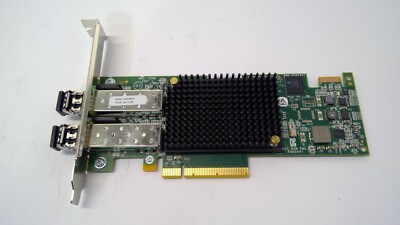 Emulex LPE16002 Dual Port 16GB SFP+ Fibre Channel Adapter P005947 w/2 SFP High