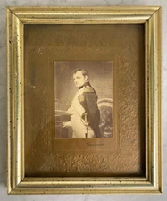 Antique NAPOLEON BONAPARTE Engraving Hand Tinted Framed Portrait Print