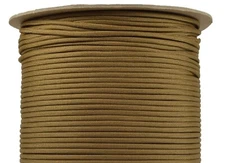 Coyote Brown - 550 Paracord Rope 7 strand Parachute Cord - 1000 Foot Spool