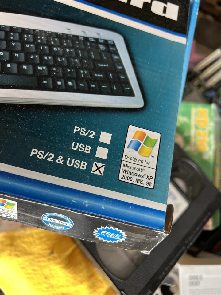 NOS ADDESSO Mini Multimedia Keyboard MCK-91 PS/2 - NIB - Image 2 of 4