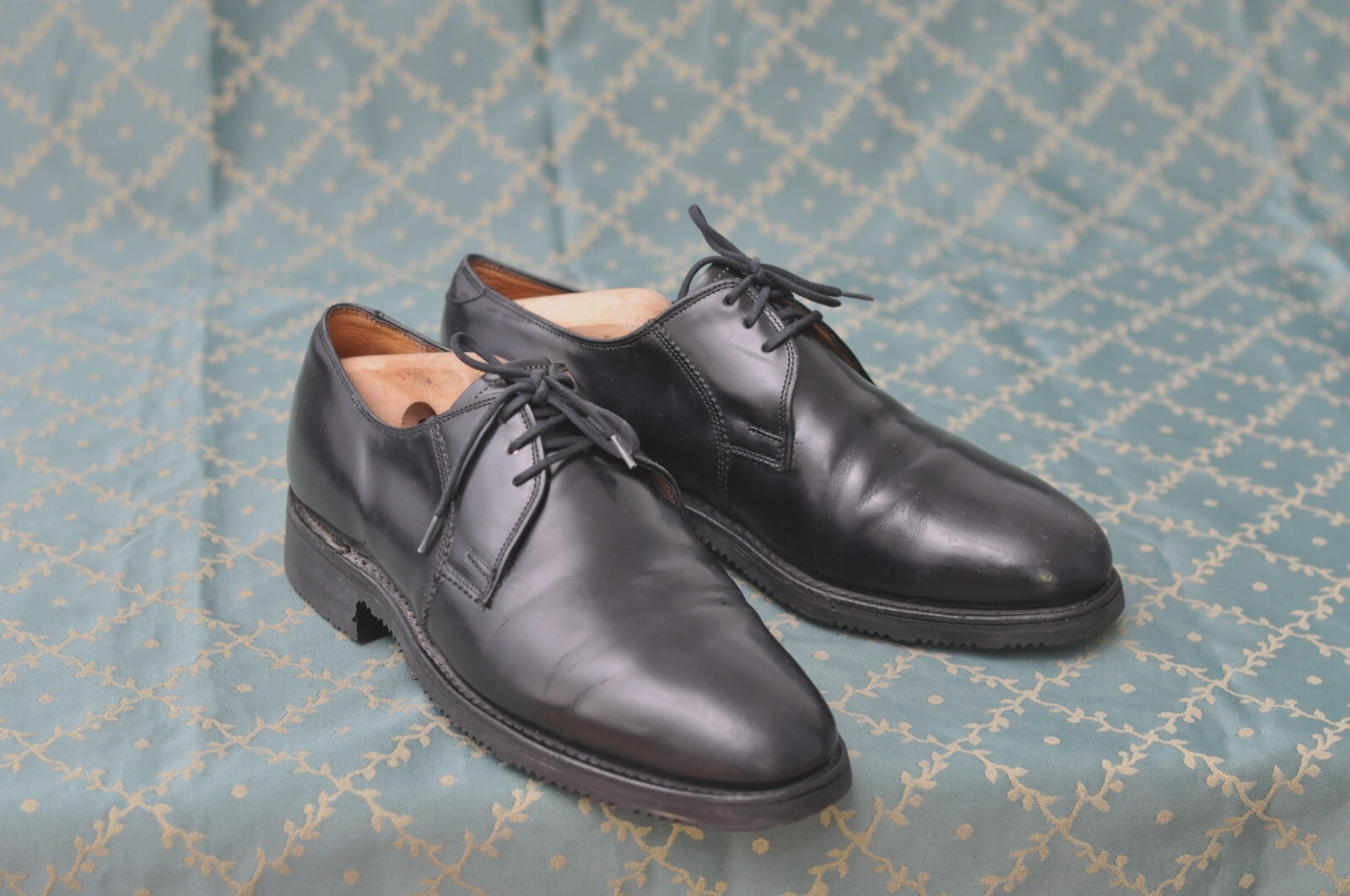 SAOLA CHEANEY scarpe derby uomo pelle nera suola gomma misura 7 5F