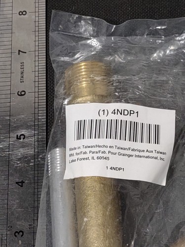 NEW GENUINE ZORO SELECT 4NDP1 ONE QUICK COUPLING KEY 3/4" MNPT BRASS G1155402 OG - 第 10/12 張圖片