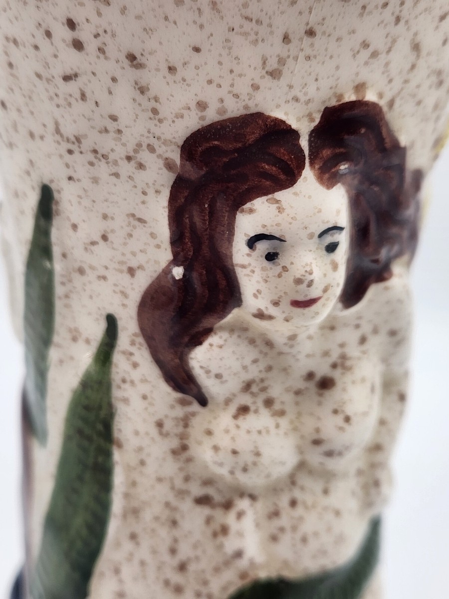 Vtg Original 1963 Trader Vic's 8-1/2” Tiki Mug Vase Speckled Vtg Original 1963 Trader Vic's 8-1/2” Tiki Mug Vase Speckled