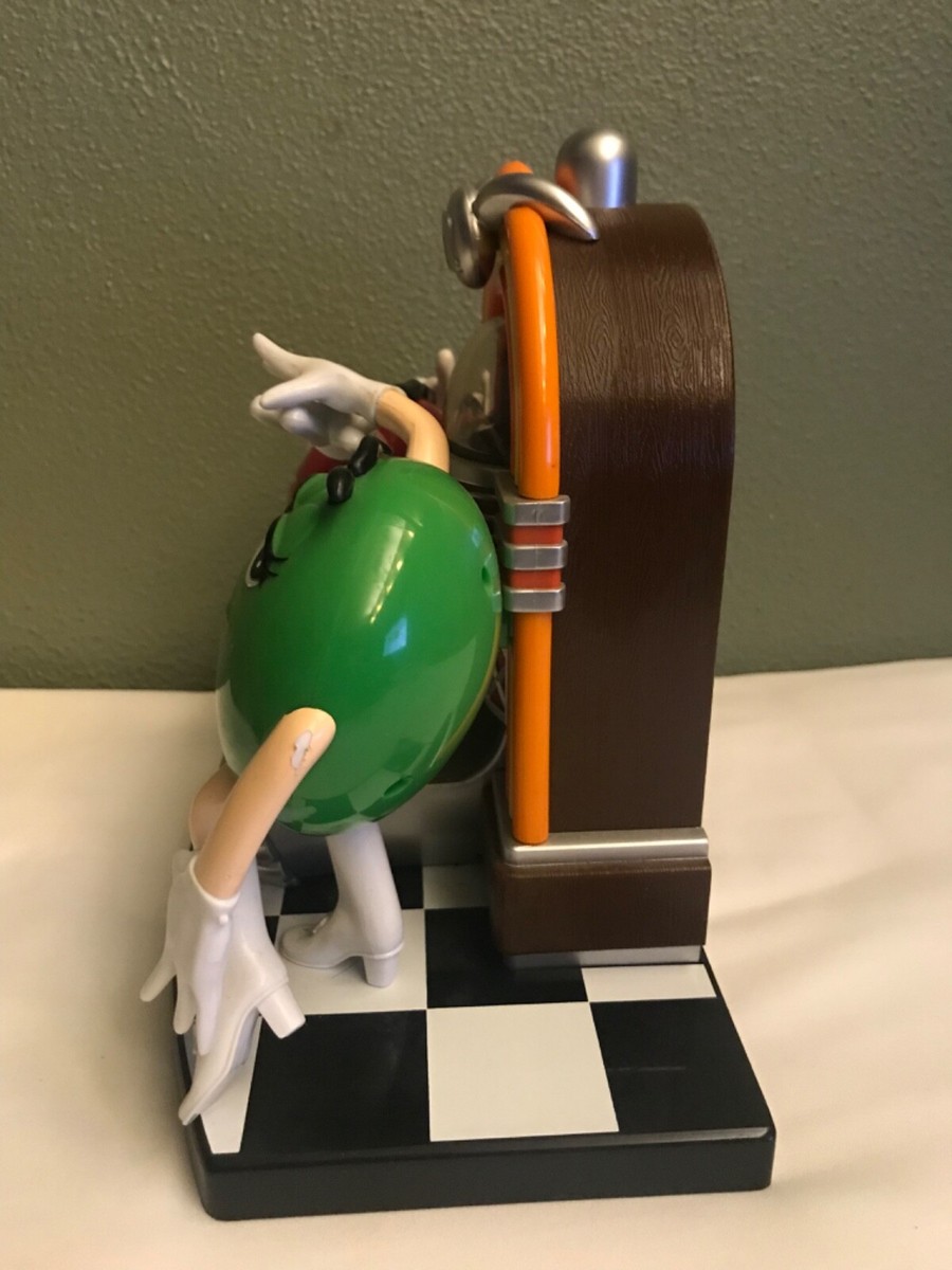 Rare Collectible Red & Green M&M Candy Dispenser Rock n' Roll