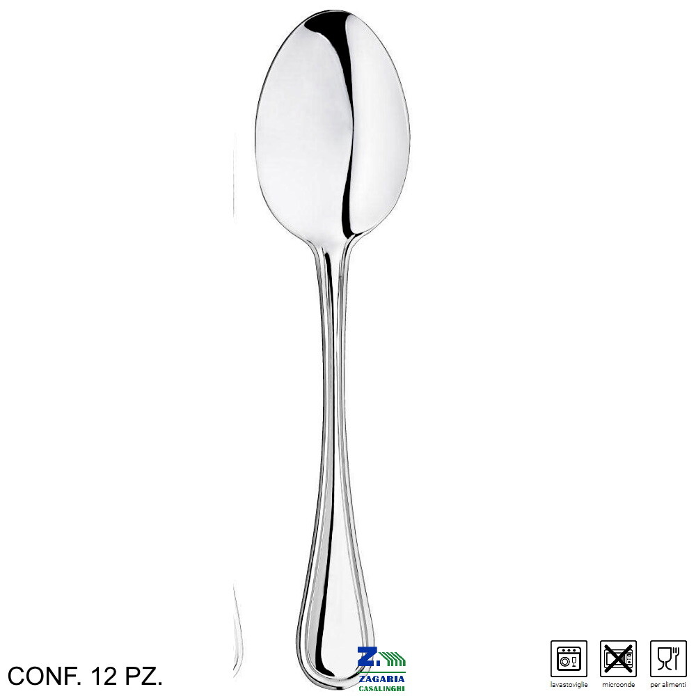 12 CUCCHIAIO TAVOLA YORK IN ACCIAIO INOX FINITURA LUCIDA SPESSORE 2mm