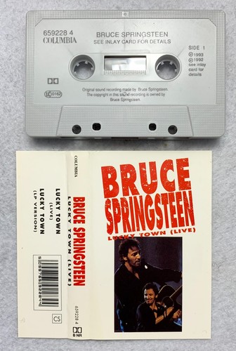 Bruce Springsteen – Lucky Town (Live), UK Cassette - Picture 2 of 4