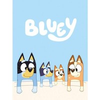 Bluey Familie Handtuch 100% Baumwolle Velour GefüHl Kinder Bade Strand Pool