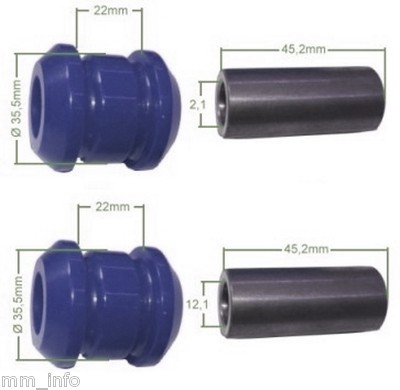 FORD Escort MK4 Polyurethan PU HA Zugstrebengummi hinten in Auge Satz für 1 Auto
