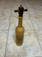 Vintage Olde Thompson 1970 Chateau Bordeaux Wine Bottle Pepper Mill Wood Grinder
