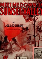 Vintage Sheet Music - Meet Me Down In Sunset Valley 1938 Fields  Rossini