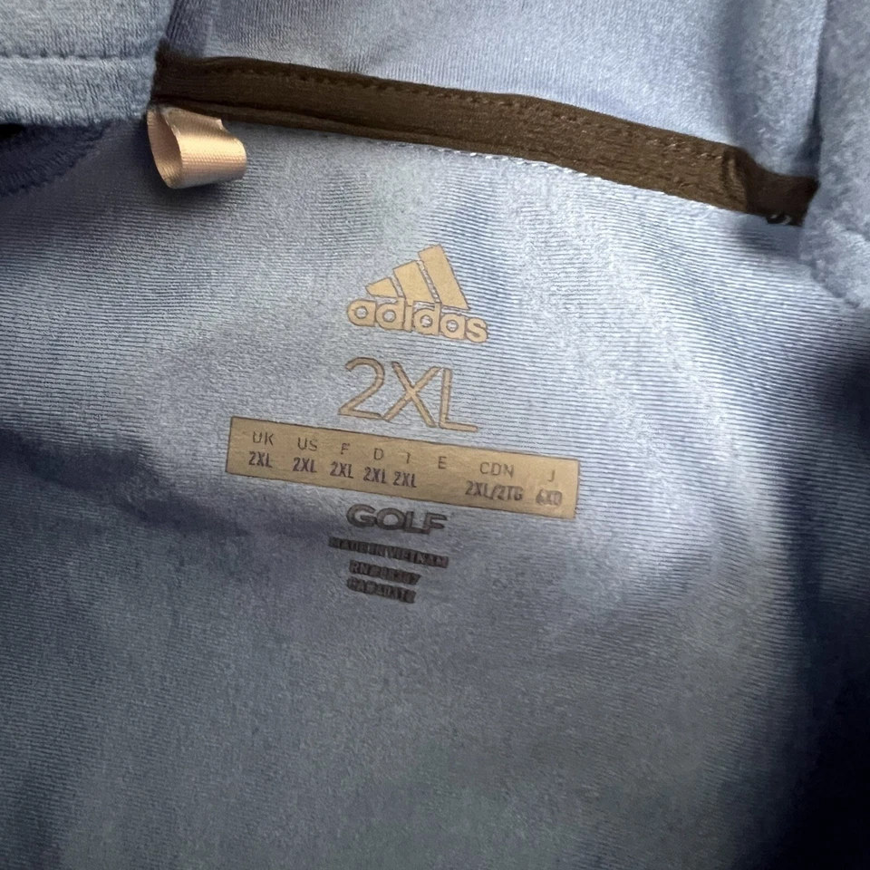 Reebok Sweater Mens 2XL Blue Long Sleeve Pullover Golf 1/4 Zip Lightweight - Image 2 of 4