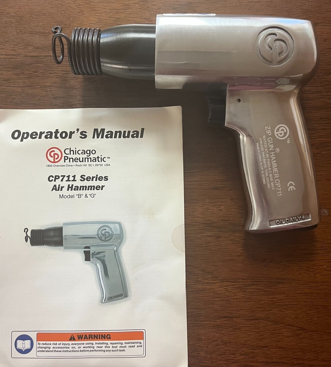 Chicago Pneumatic CP711 Zip Gun Air Hammer Tool Rated @ 90 PSIG