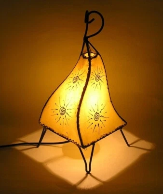 Orientalische Marokkanische Stehlampe Leder Lampe Hennalampe Lederleuchte Melah - Bild 1 von 4
