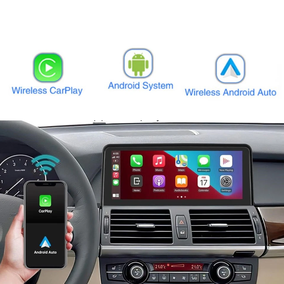 10.2" Android 13 GPS Navigation Carplay für BMW X5 X6 E70 E71 CCC USB WiFi USB - Bild 2 von 4