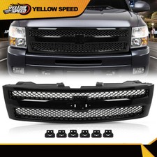 Fit For 2007-2013 Chevrolet Silverado 1500 Grille Shell W Black Insert
