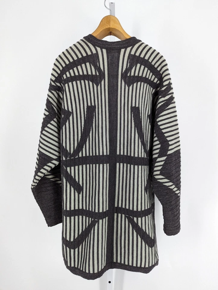 Chaqueta cárdigan abierta Laurel by Escada vintage años 80 tejido texturizado geométrico OpArt  Foto 3 de 4