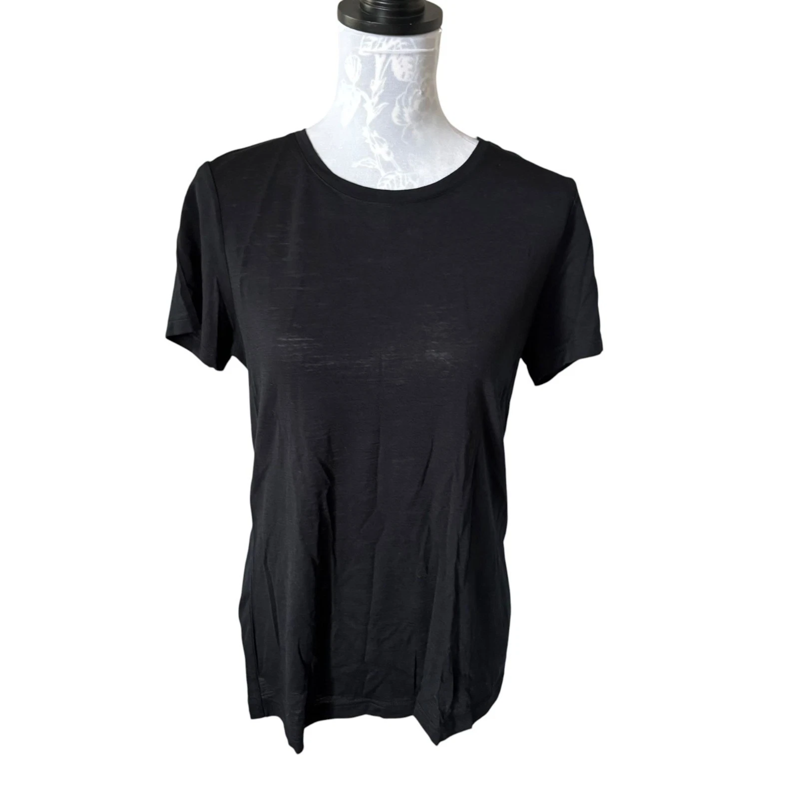 Merino Protect Wool Shirt Women’s Scoop Neck Black Large Baselayer Hiking