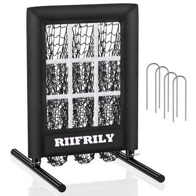 Heavy-Duty 9 Hole Baseball Pitching Net with Pitching Target Pockets, Regulat...