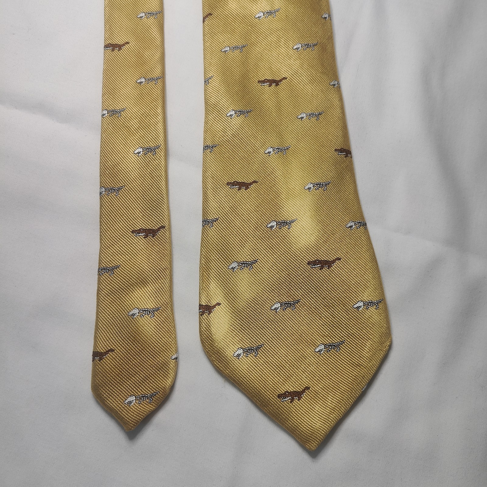 Men's Gold Alligator Animal Pattern 100% — view 2
